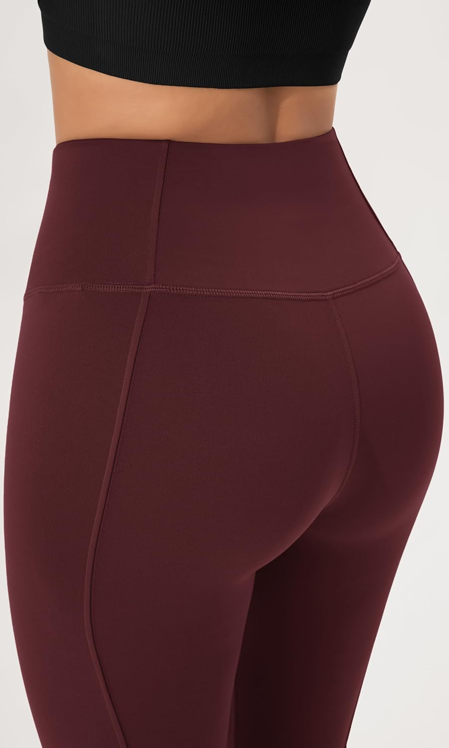 ODODOS Cloud Feeling SplitHem Flared Pants for Women 29quot 31quot High Waisted Lounge Bootcut Yoga PantsBurgundy