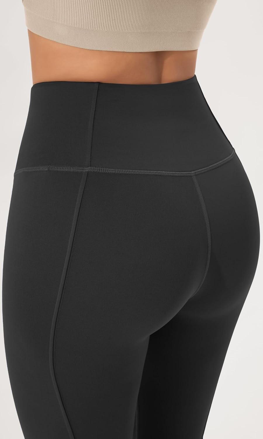 ODODOS Cloud Feeling SplitHem Flared Pants for Women 29quot 31quot High Waisted Lounge Bootcut Yoga PantsOnyx Black Grey
