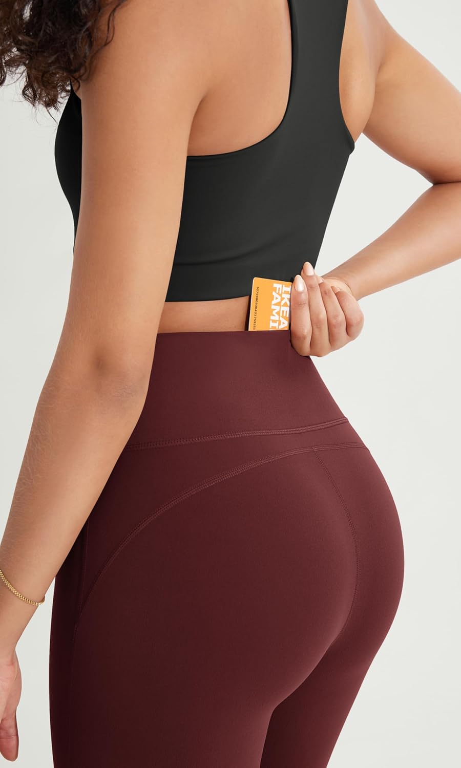 ODODOS Cloud Feeling Straight Leg Pants with Back Pocket for Women High Waist Casual Lounge Yoga Pants 28quot  30quot InseamBurgundy