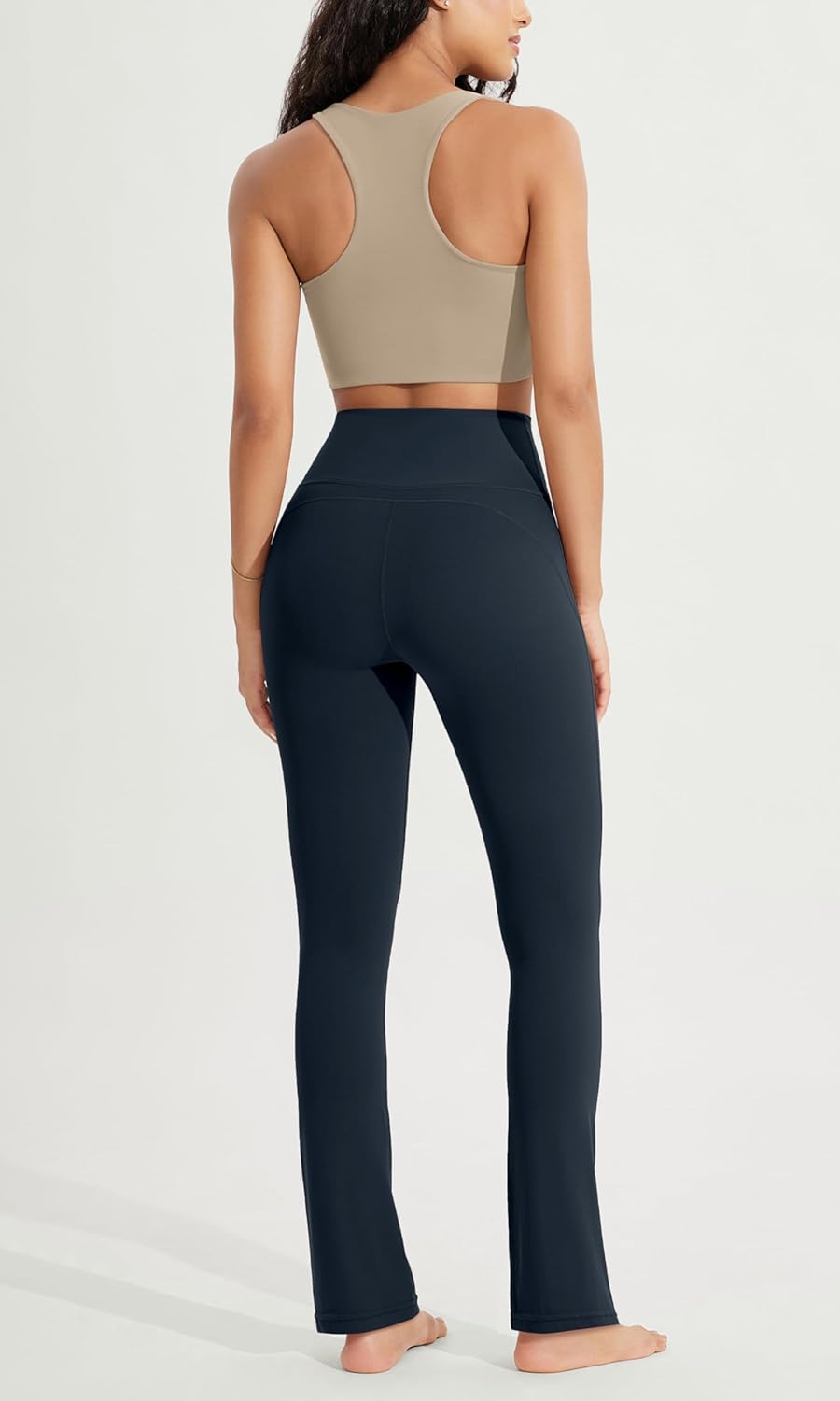 ODODOS Cloud Feeling Straight Leg Pants with Back Pocket for Women High Waist Casual Lounge Yoga Pants 28quot  30quot InseamDeep Navy