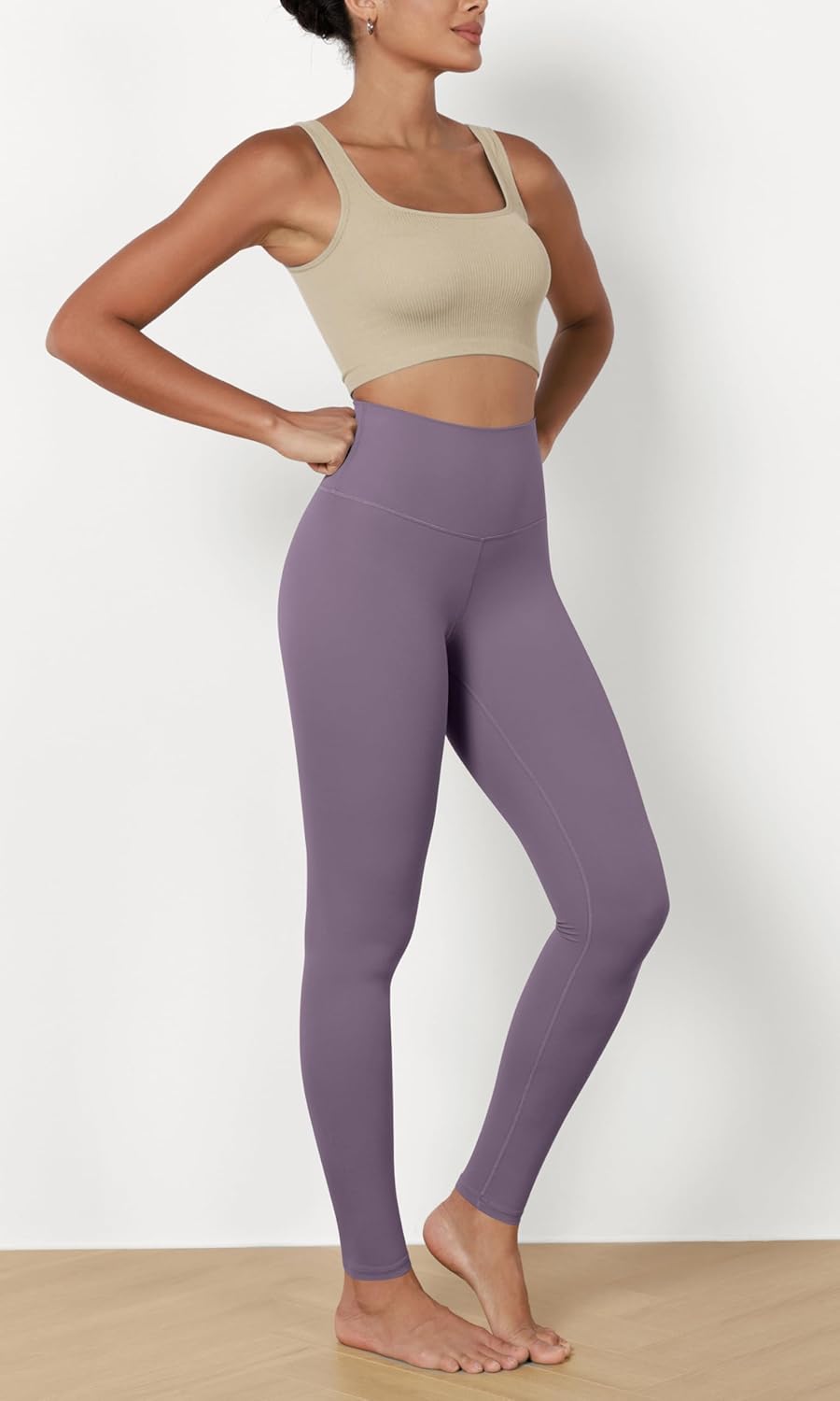 ODODOS ODCLOUD 2Pack Buttery Soft Lounge Yoga Leggings for Women 23quot  25quot 28quot High Waist Yoga PantsBlackash Violet