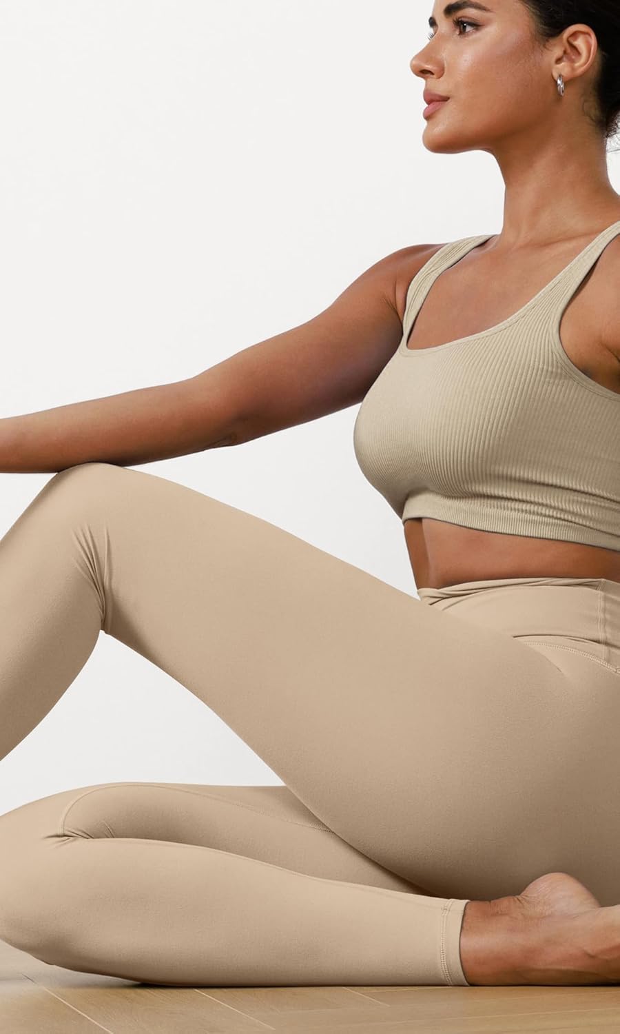 ODODOS ODCLOUD 2Pack Buttery Soft Lounge Yoga Leggings for Women 23quot  25quot 28quot High Waist Yoga PantsBlackbeige