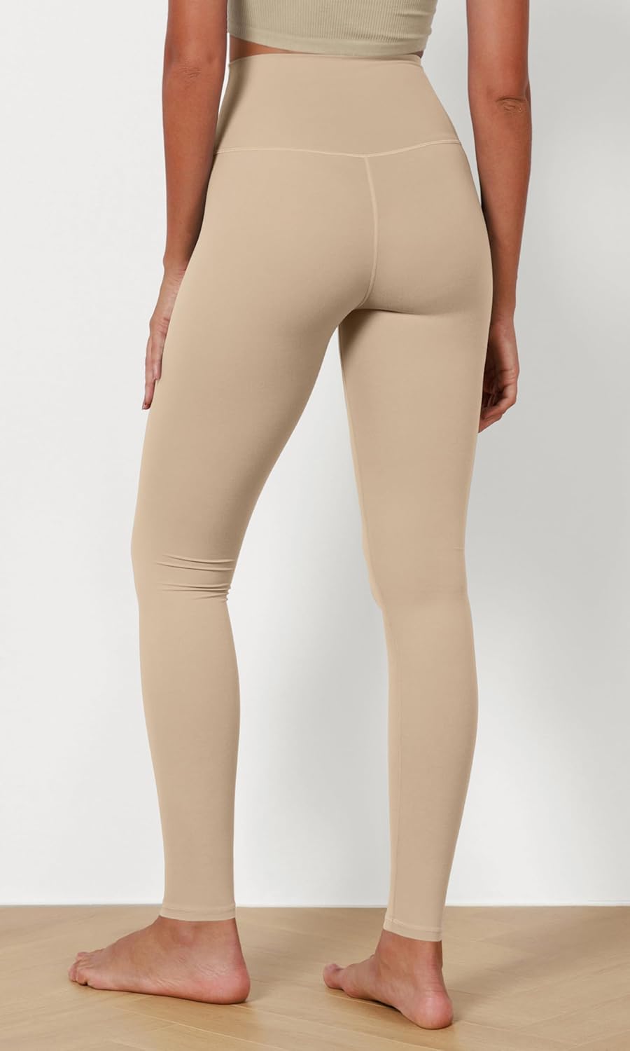 ODODOS ODCLOUD 2Pack Buttery Soft Lounge Yoga Leggings for Women 23quot  25quot 28quot High Waist Yoga PantsBlackbeige
