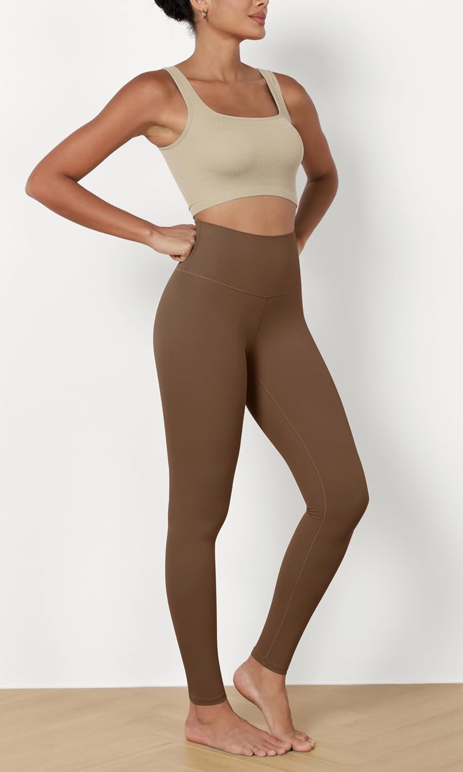 ODODOS ODCLOUD 2Pack Buttery Soft Lounge Yoga Leggings for Women 23quot  25quot 28quot High Waist Yoga PantsBlackbrunette