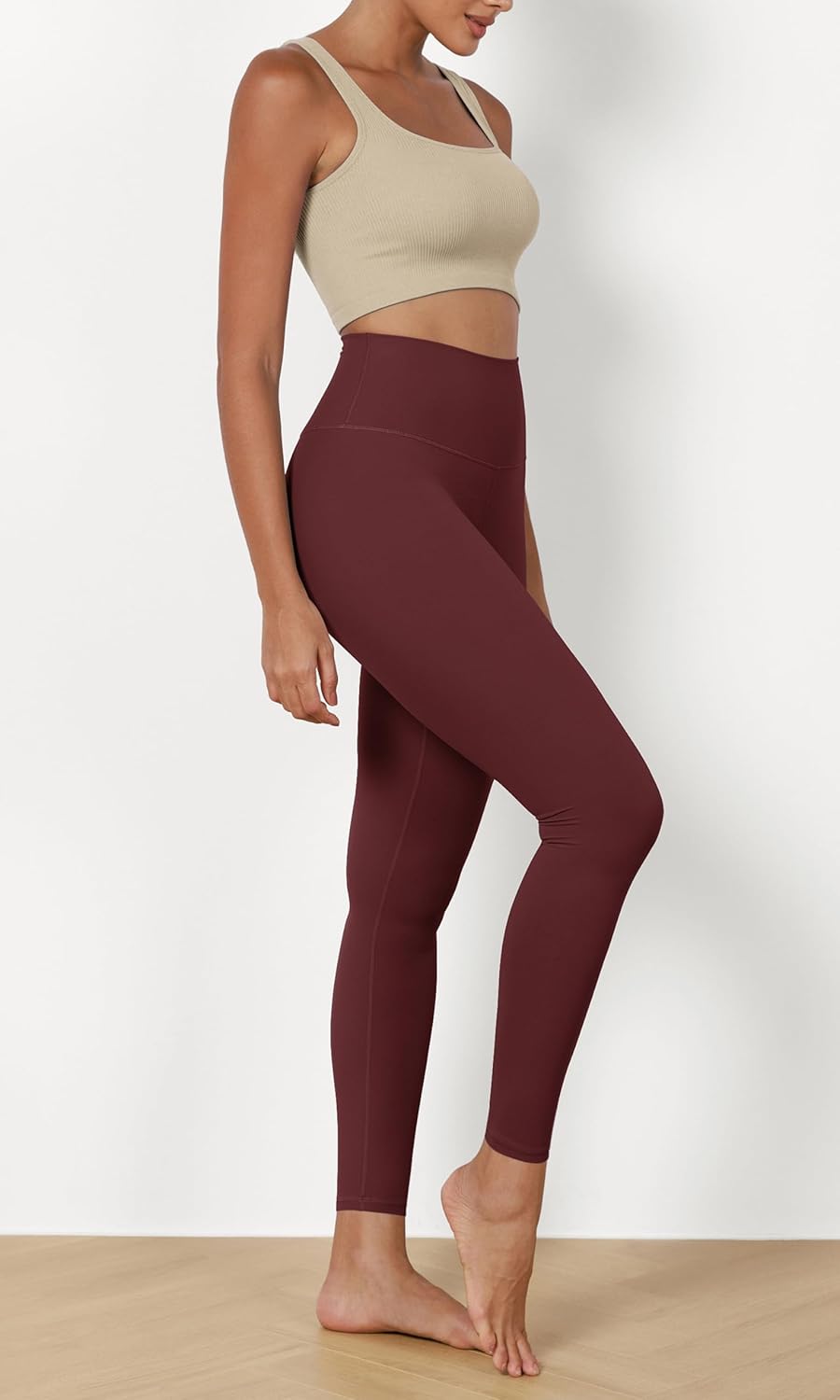 ODODOS ODCLOUD 2Pack Buttery Soft Lounge Yoga Leggings for Women 23quot  25quot 28quot High Waist Yoga PantsBlackburgundy