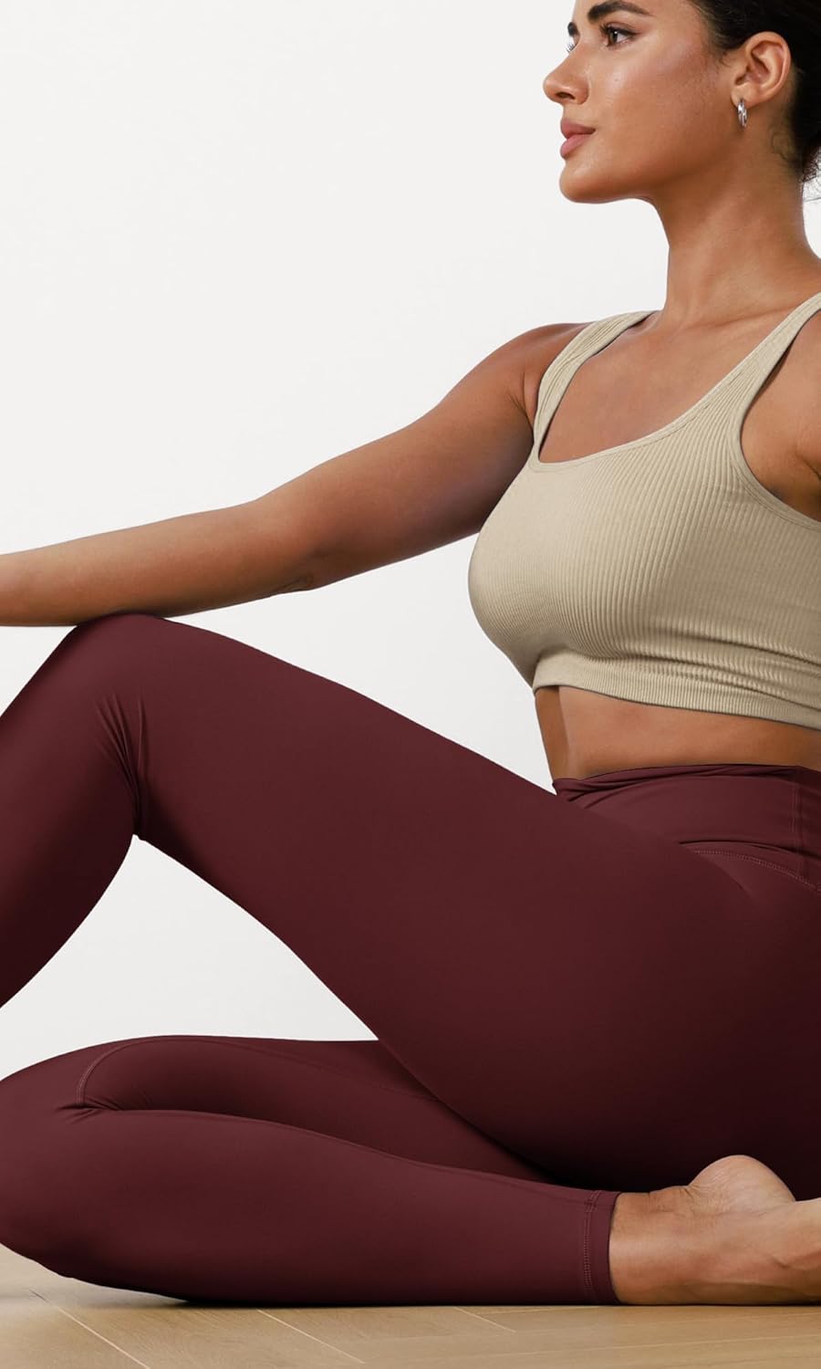 ODODOS ODCLOUD 2Pack Buttery Soft Lounge Yoga Leggings for Women 23quot  25quot 28quot High Waist Yoga PantsBlackburgundy