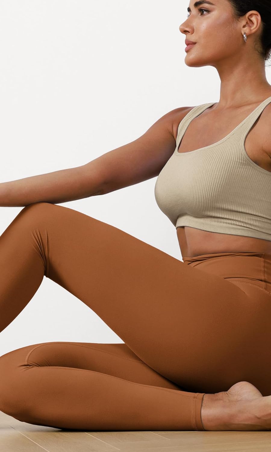 ODODOS ODCLOUD 2Pack Buttery Soft Lounge Yoga Leggings for Women 23quot  25quot 28quot High Waist Yoga PantsBlackcaramel