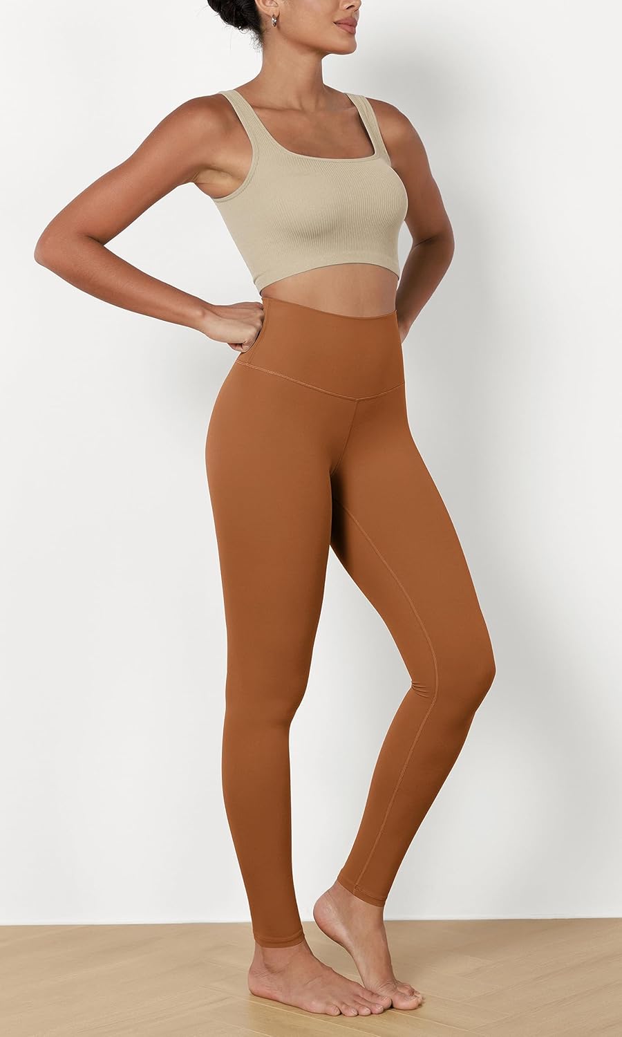 ODODOS ODCLOUD 2Pack Buttery Soft Lounge Yoga Leggings for Women 23quot  25quot 28quot High Waist Yoga PantsBlackcaramel