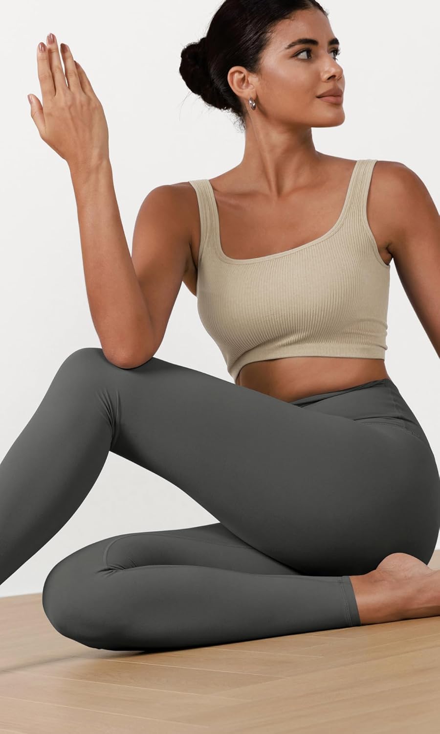 ODODOS ODCLOUD 2Pack Buttery Soft Lounge Yoga Leggings for Women 23quot  25quot 28quot High Waist Yoga PantsBlackcharcoal