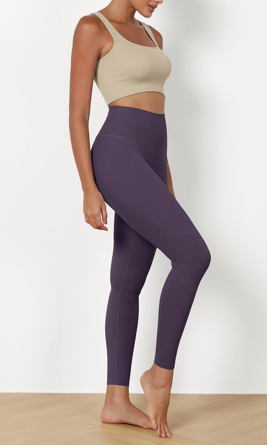ODODOS ODCLOUD 2Pack Buttery Soft Lounge Yoga Leggings for Women 23quot  25quot 28quot High Waist Yoga PantsBlackdark Purple