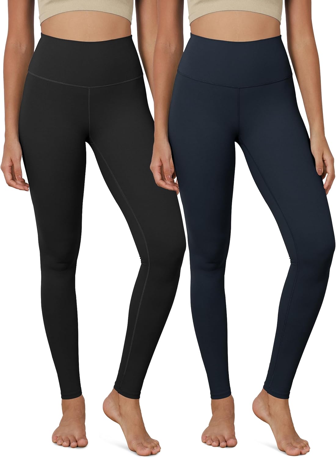 ODODOS ODCLOUD 2Pack Buttery Soft Lounge Yoga Leggings for Women 23quot  25quot 28quot High Waist Yoga PantsBlackdeep Navy