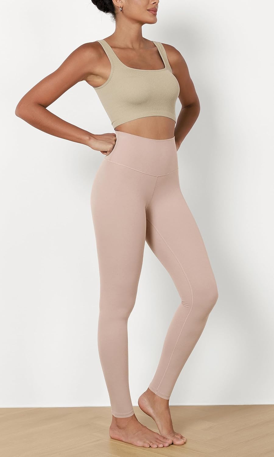 ODODOS ODCLOUD 2Pack Buttery Soft Lounge Yoga Leggings for Women 23quot  25quot 28quot High Waist Yoga PantsBlackdusty Pink