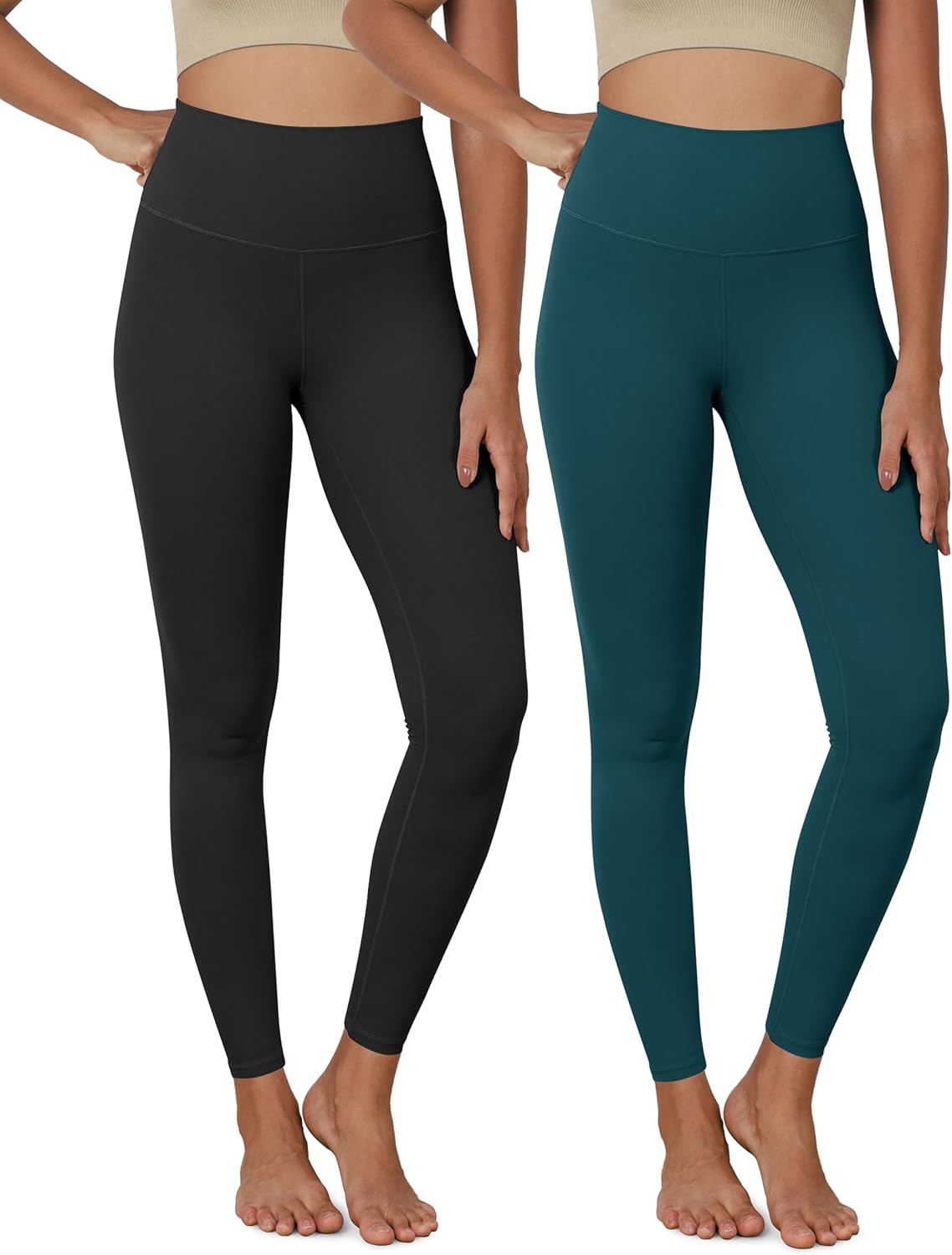 ODODOS ODCLOUD 2Pack Buttery Soft Lounge Yoga Leggings for Women 23quot  25quot 28quot High Waist Yoga PantsBlackforest Teal