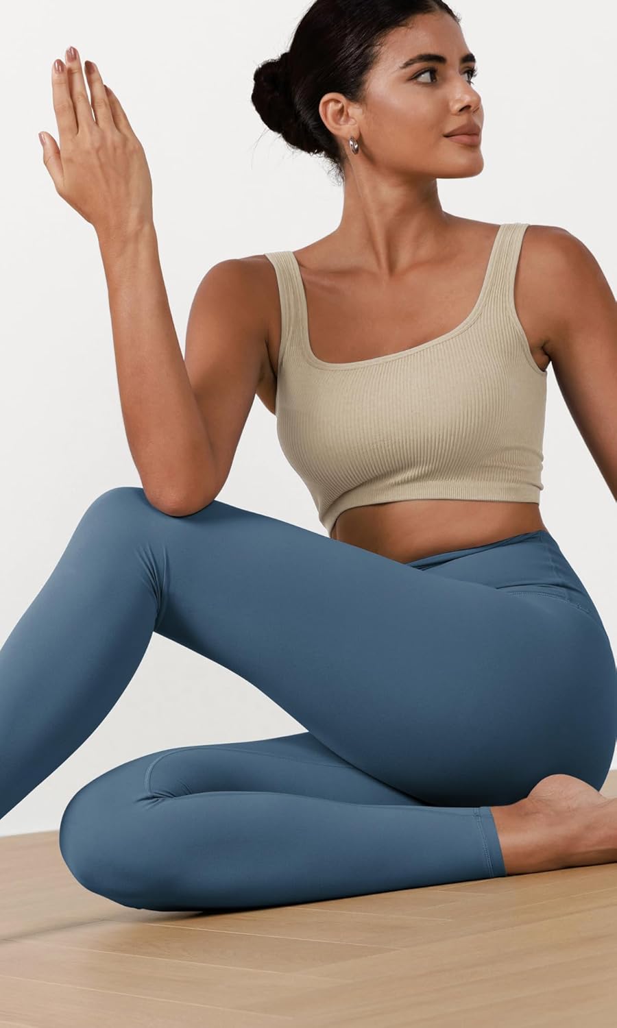 ODODOS ODCLOUD 2Pack Buttery Soft Lounge Yoga Leggings for Women 23quot  25quot 28quot High Waist Yoga PantsBlackink Blue