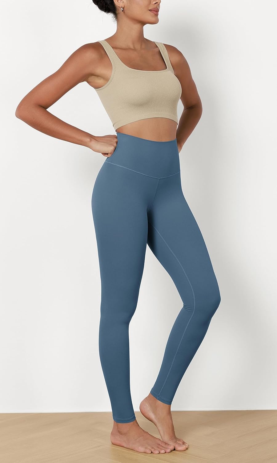 ODODOS ODCLOUD 2Pack Buttery Soft Lounge Yoga Leggings for Women 23quot  25quot 28quot High Waist Yoga PantsBlackink Blue