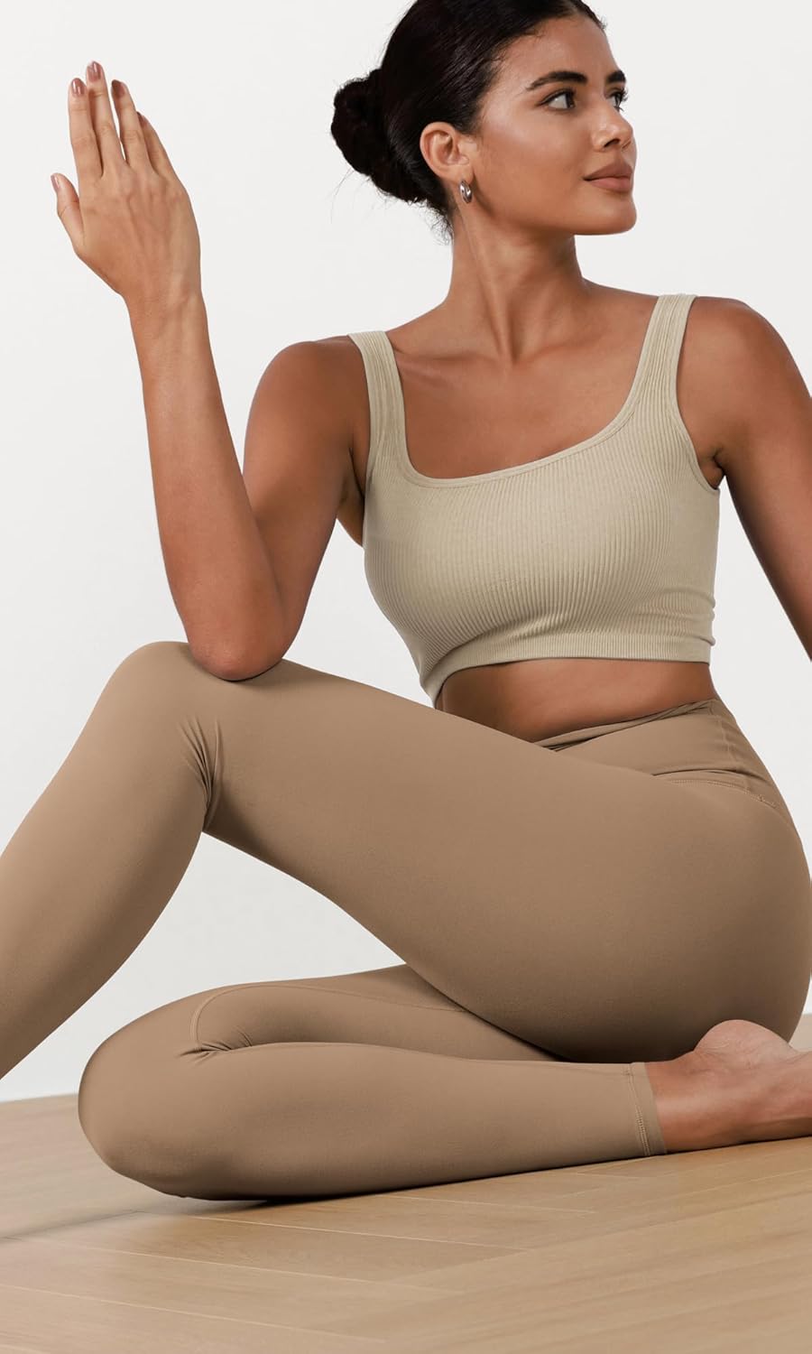ODODOS ODCLOUD 2Pack Buttery Soft Lounge Yoga Leggings for Women 23quot  25quot 28quot High Waist Yoga PantsBlacklight Brown