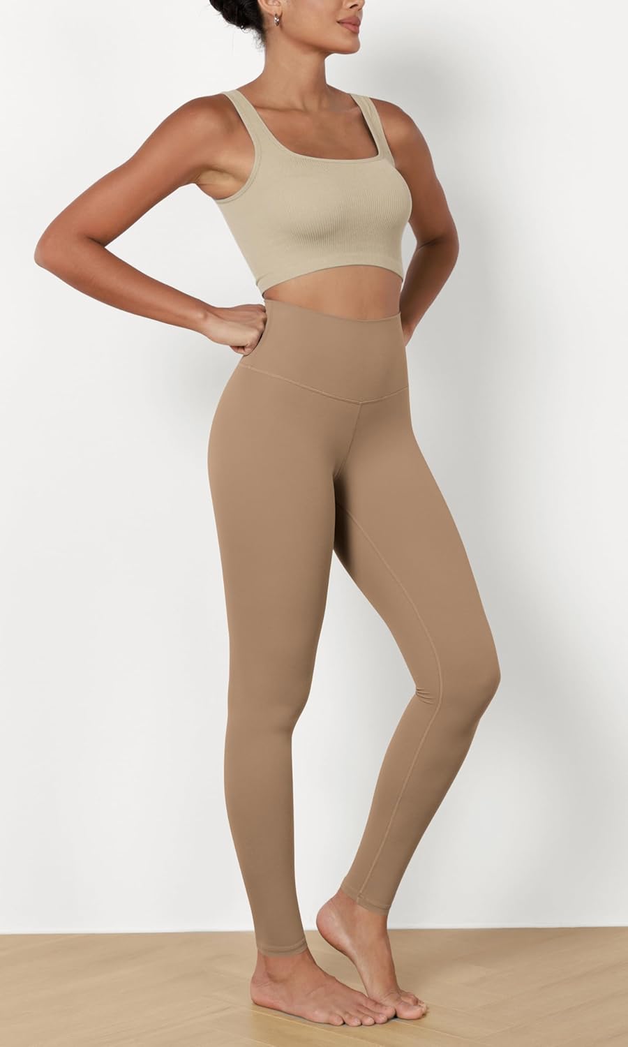 ODODOS ODCLOUD 2Pack Buttery Soft Lounge Yoga Leggings for Women 23quot  25quot 28quot High Waist Yoga PantsBlacklight Brown