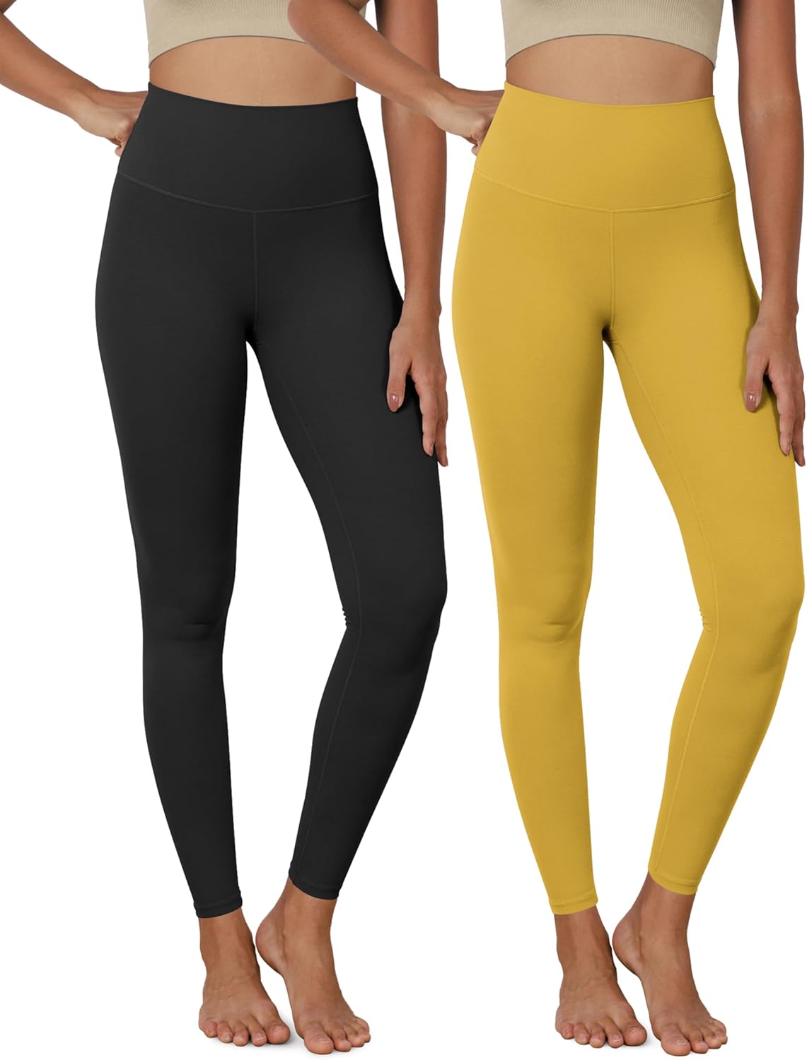 ODODOS ODCLOUD 2Pack Buttery Soft Lounge Yoga Leggings for Women 23quot  25quot 28quot High Waist Yoga PantsBlackmango Mint
