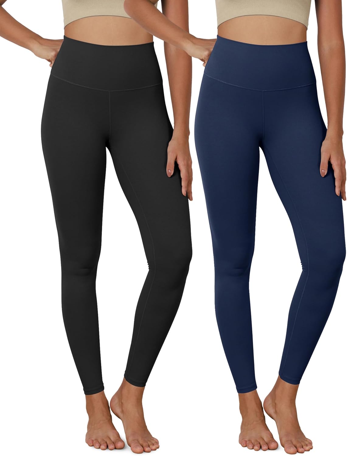 ODODOS ODCLOUD 2Pack Buttery Soft Lounge Yoga Leggings for Women 23quot  25quot 28quot High Waist Yoga PantsBlacknavy