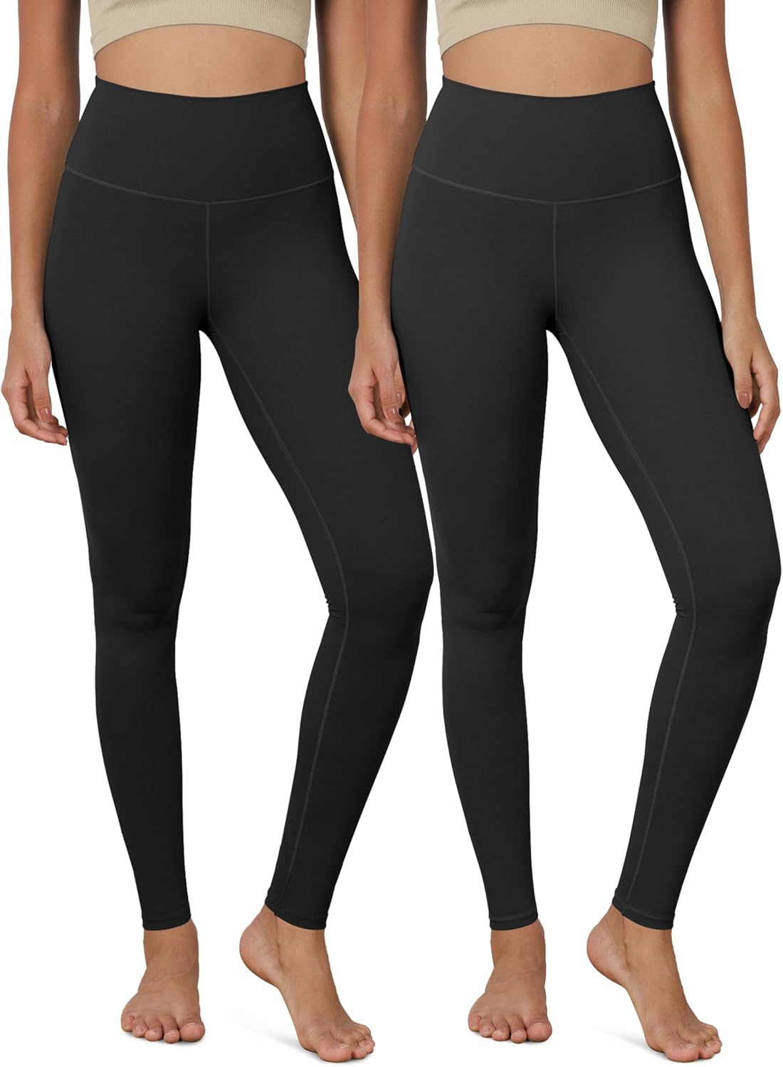 ODODOS ODCLOUD 2Pack Buttery Soft Lounge Yoga Leggings for Women 23quot  25quot 28quot High Waist Yoga PantsBlackonyx Black Grey