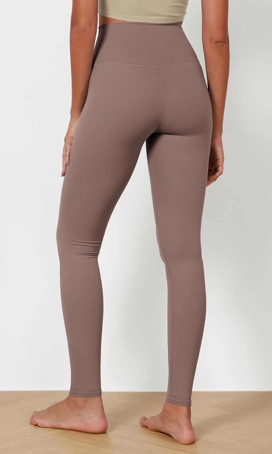 ODODOS ODCLOUD 2Pack Buttery Soft Lounge Yoga Leggings for Women 23quot  25quot 28quot High Waist Yoga PantsBlackpurple Taupe