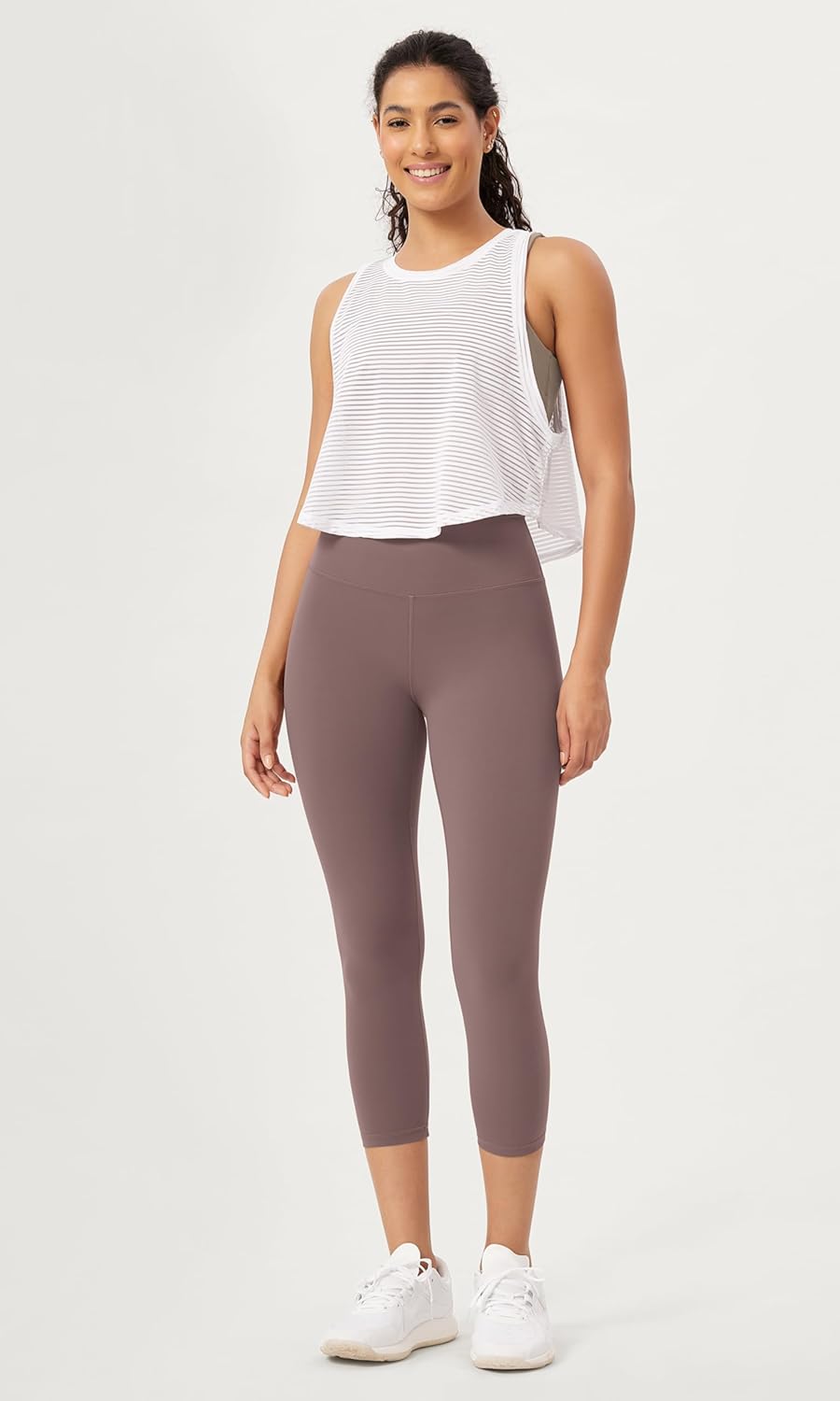 ODODOS ODCLOUD 2Pack Buttery Soft Lounge Yoga Leggings for Women 23quot  25quot 28quot High Waist Yoga PantsBlackpurple Taupe