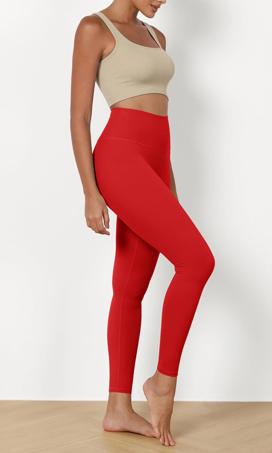 ODODOS ODCLOUD 2Pack Buttery Soft Lounge Yoga Leggings for Women 23quot  25quot 28quot High Waist Yoga PantsBlackred