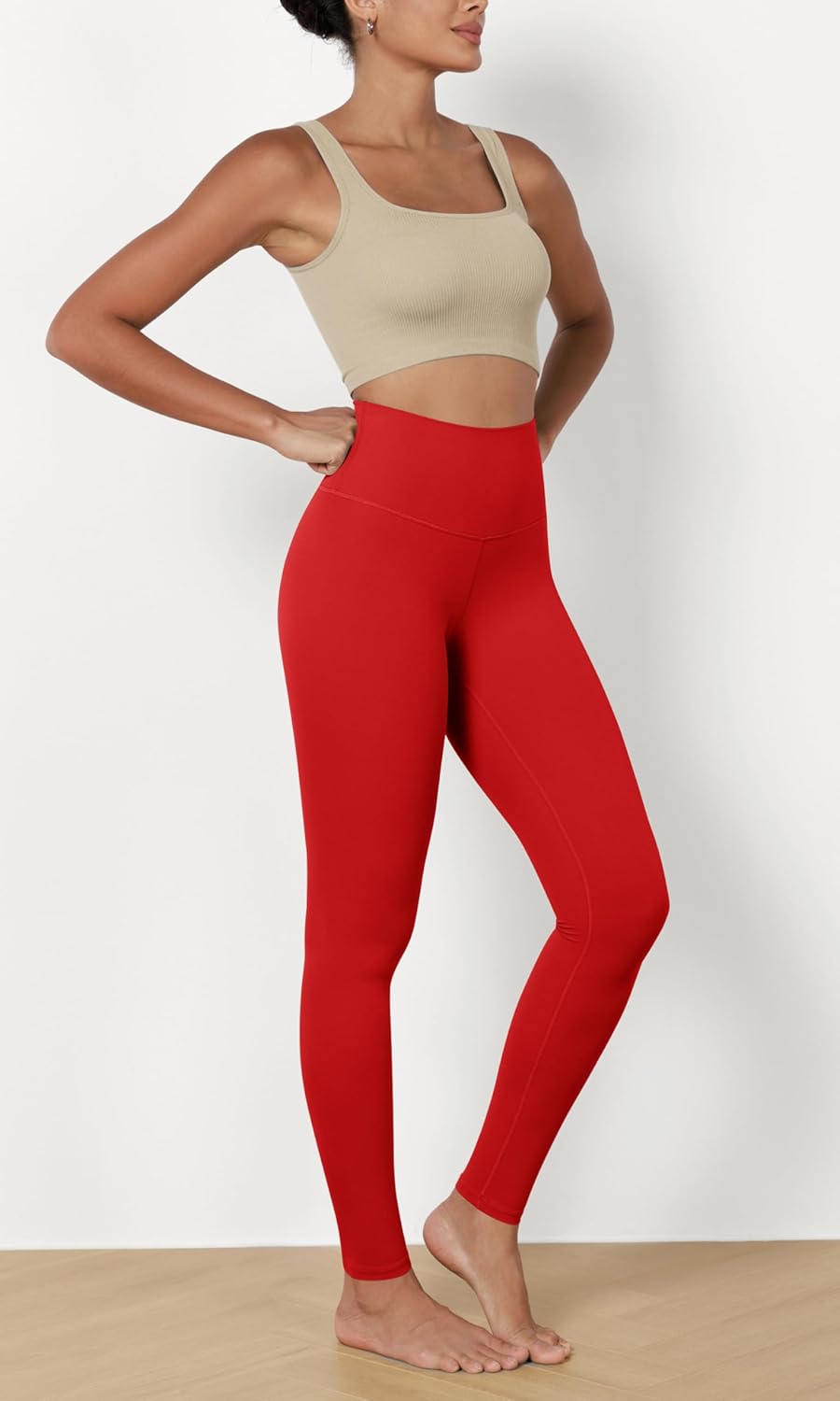 ODODOS ODCLOUD 2Pack Buttery Soft Lounge Yoga Leggings for Women 23quot  25quot 28quot High Waist Yoga PantsBlackred