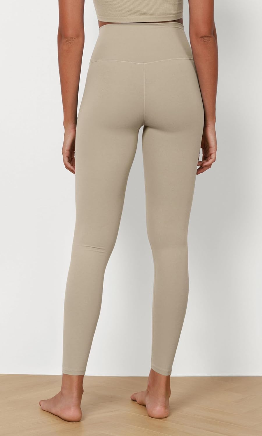 ODODOS ODCLOUD 2Pack Buttery Soft Lounge Yoga Leggings for Women 23quot  25quot 28quot High Waist Yoga PantsBlackshaker Beige