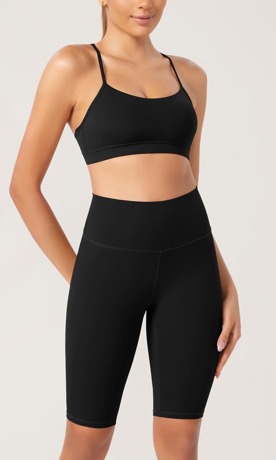 ODODOS ODCLOUD 2Pack Lounge Yoga Shorts for Women 4quot  6quot  8quot 10quot High Waist Buttery Soft Biker Shorts1blackblack