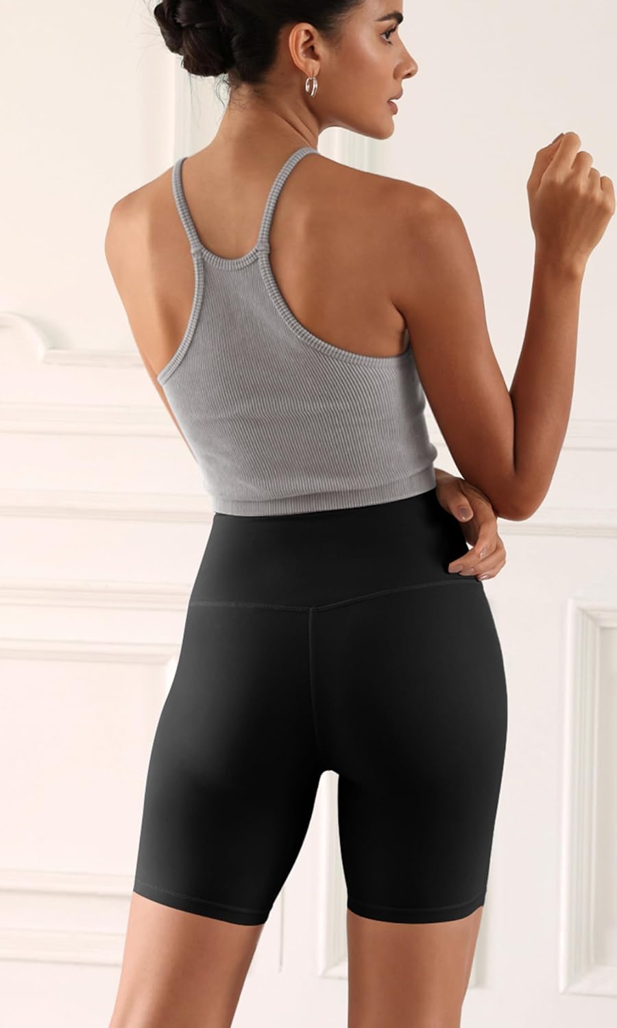 ODODOS ODCLOUD 2Pack Lounge Yoga Shorts for Women 4quot  6quot  8quot 10quot High Waist Buttery Soft Biker Shorts1blackblack