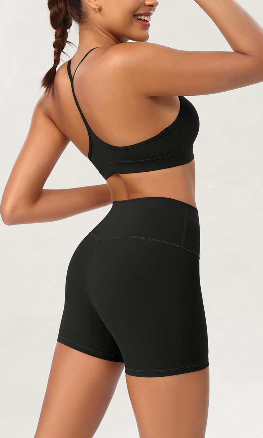 ODODOS ODCLOUD 2Pack Lounge Yoga Shorts for Women 4quot  6quot  8quot 10quot High Waist Buttery Soft Biker Shorts1blackblack