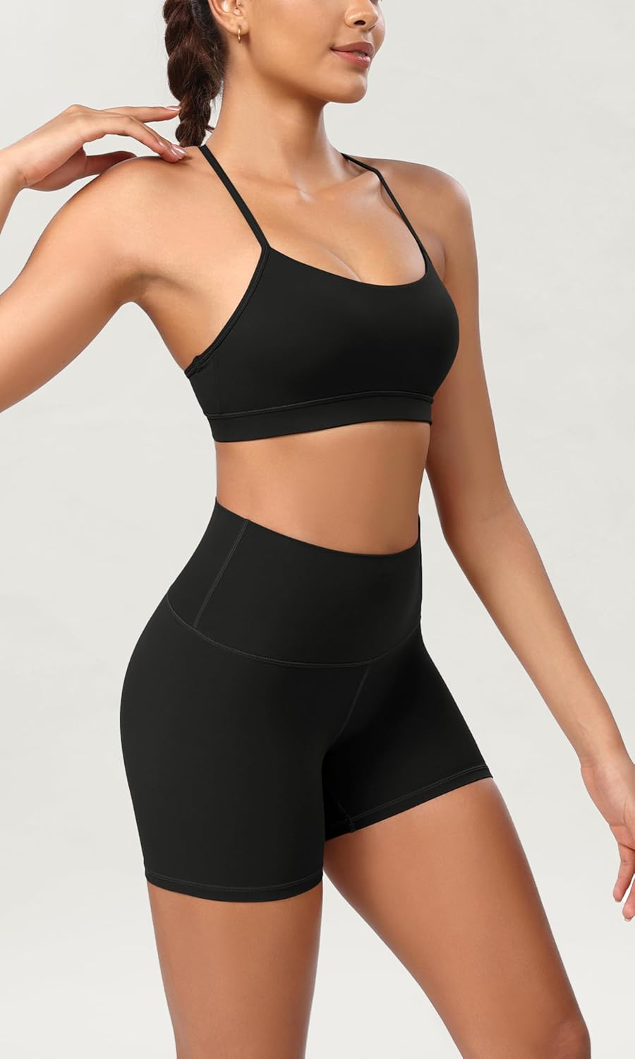 ODODOS ODCLOUD 2Pack Lounge Yoga Shorts for Women 4quot  6quot  8quot 10quot High Waist Buttery Soft Biker Shorts1blackblack