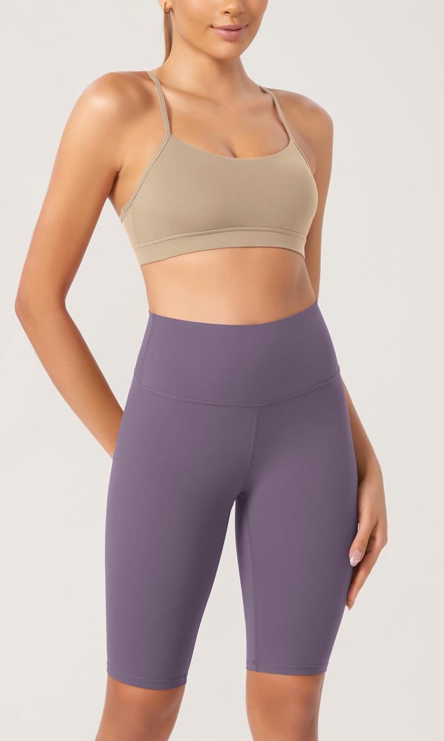 ODODOS ODCLOUD 2Pack Lounge Yoga Shorts for Women 4quot  6quot  8quot 10quot High Waist Buttery Soft Biker ShortsBlackash Violet