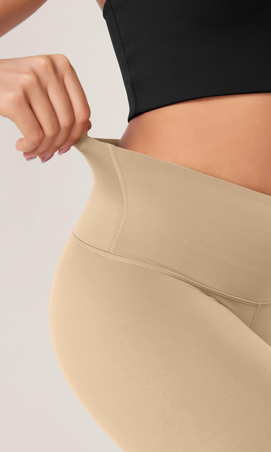 ODODOS ODCLOUD 2Pack Lounge Yoga Shorts for Women 4quot  6quot  8quot 10quot High Waist Buttery Soft Biker ShortsBlackbeige