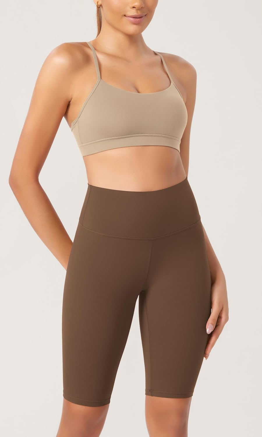 ODODOS ODCLOUD 2Pack Lounge Yoga Shorts for Women 4quot  6quot  8quot 10quot High Waist Buttery Soft Biker ShortsBlackbrunette