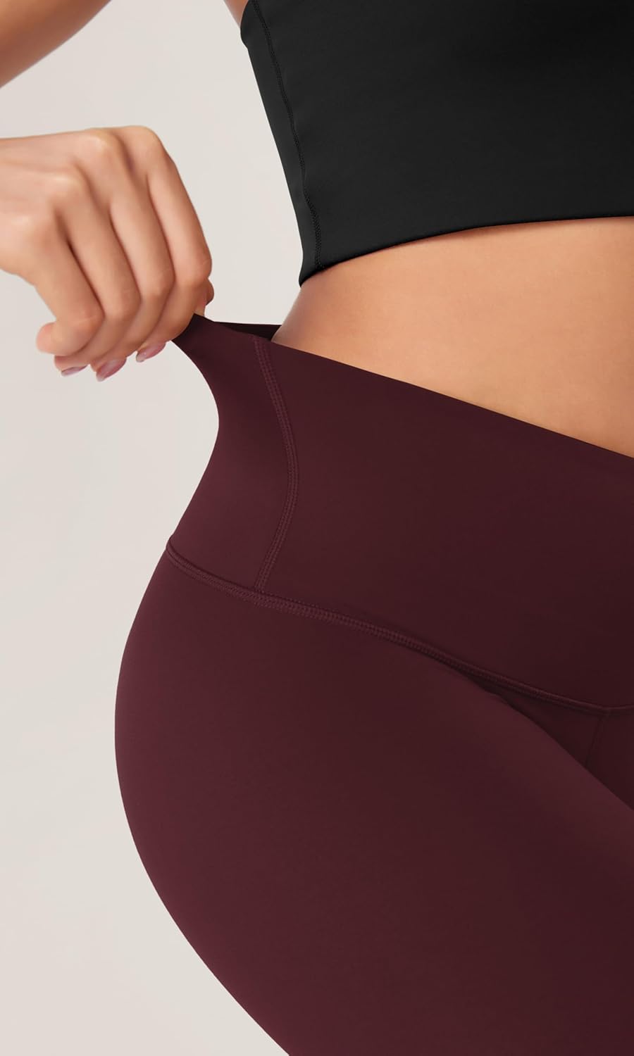 ODODOS ODCLOUD 2Pack Lounge Yoga Shorts for Women 4quot  6quot  8quot 10quot High Waist Buttery Soft Biker ShortsBlackburgundy