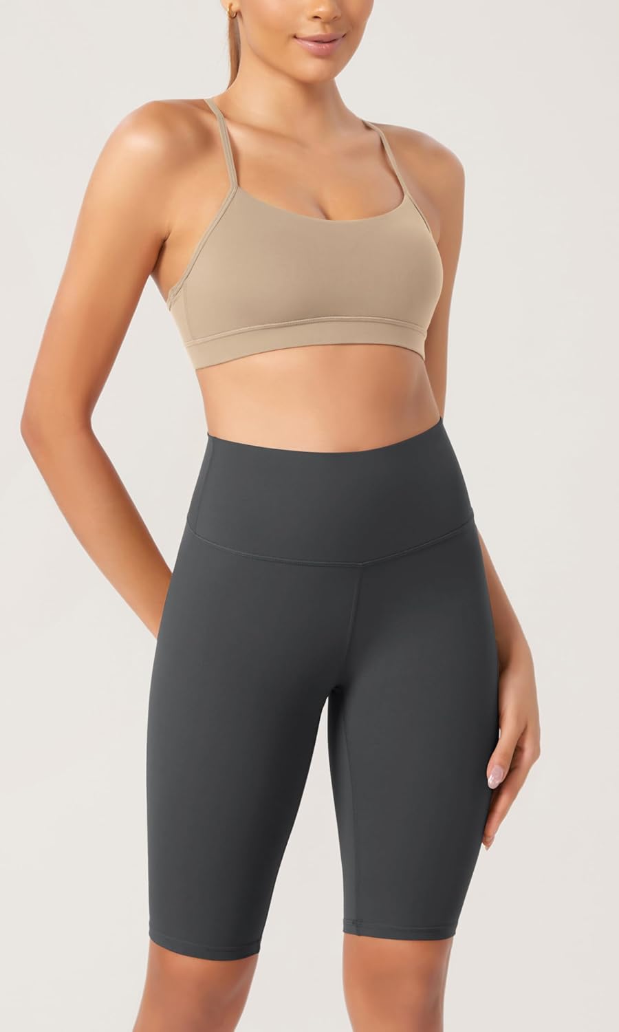 ODODOS ODCLOUD 2Pack Lounge Yoga Shorts for Women 4quot  6quot  8quot 10quot High Waist Buttery Soft Biker ShortsBlackcharcoal