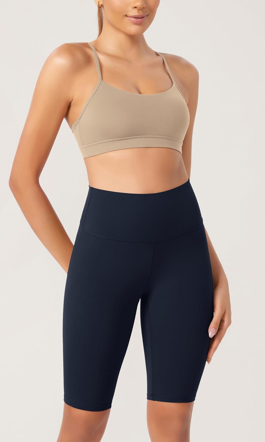 ODODOS ODCLOUD 2Pack Lounge Yoga Shorts for Women 4quot  6quot  8quot 10quot High Waist Buttery Soft Biker ShortsBlackdeep Navy