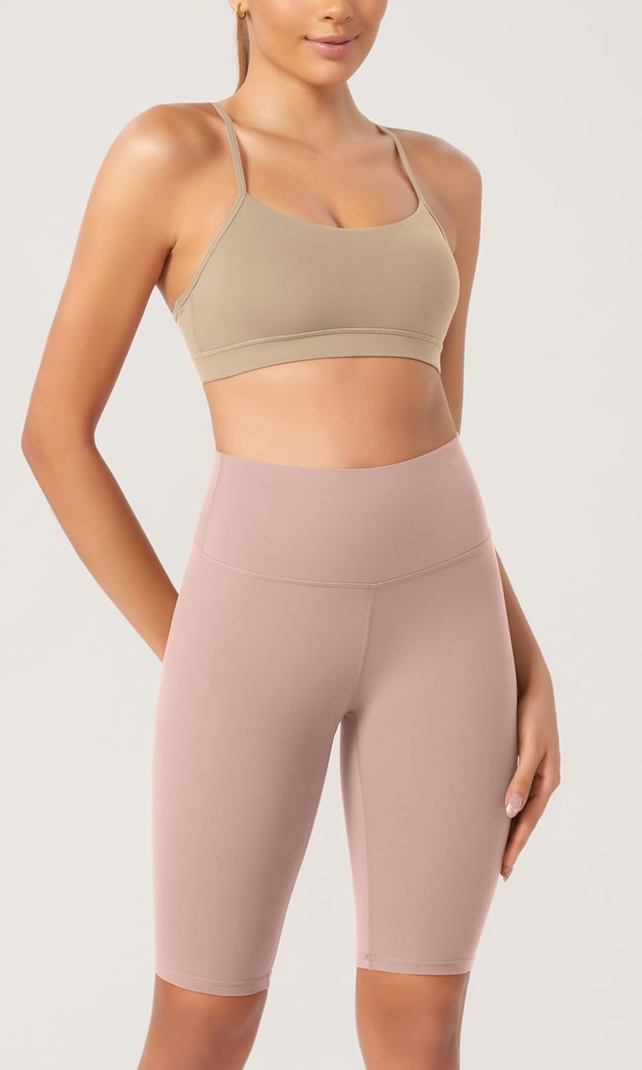 ODODOS ODCLOUD 2Pack Lounge Yoga Shorts for Women 4quot  6quot  8quot 10quot High Waist Buttery Soft Biker ShortsBlackdusty Pink