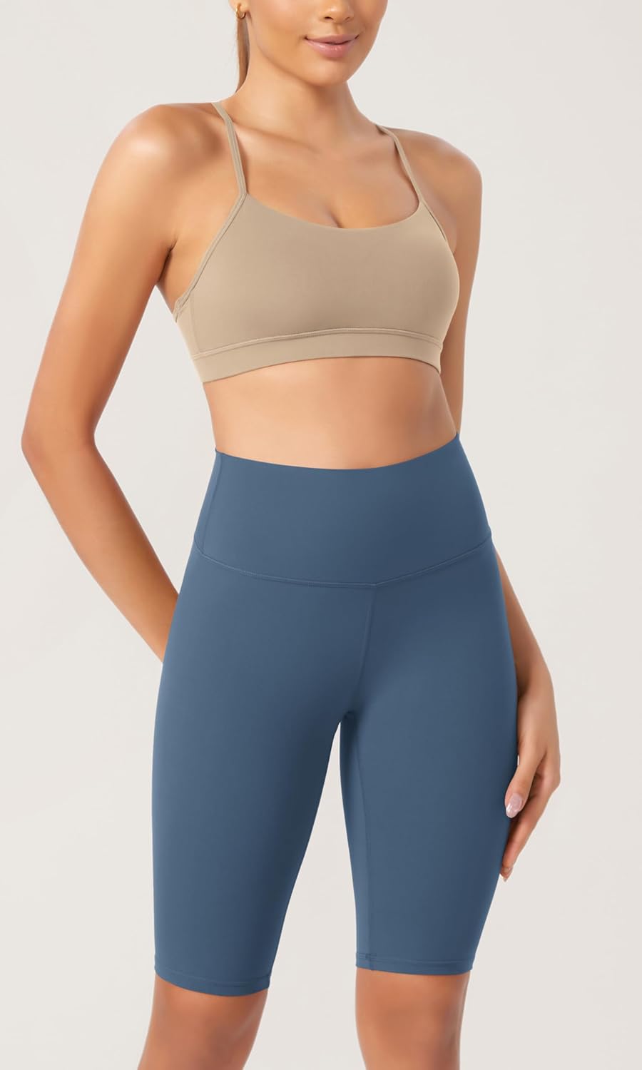 ODODOS ODCLOUD 2Pack Lounge Yoga Shorts for Women 4quot  6quot  8quot 10quot High Waist Buttery Soft Biker ShortsBlackink Blue
