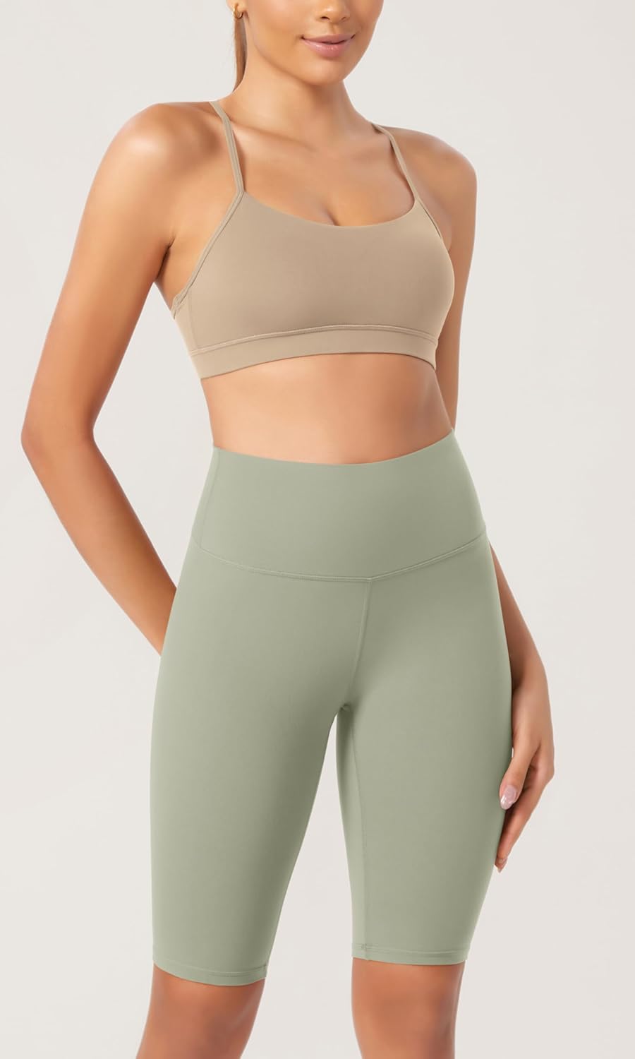 ODODOS ODCLOUD 2Pack Lounge Yoga Shorts for Women 4quot  6quot  8quot 10quot High Waist Buttery Soft Biker ShortsBlacklime Stone