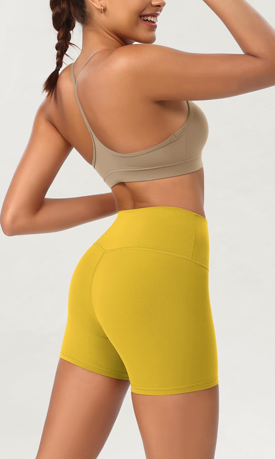 ODODOS ODCLOUD 2Pack Lounge Yoga Shorts for Women 4quot  6quot  8quot 10quot High Waist Buttery Soft Biker ShortsBlackmango Mint