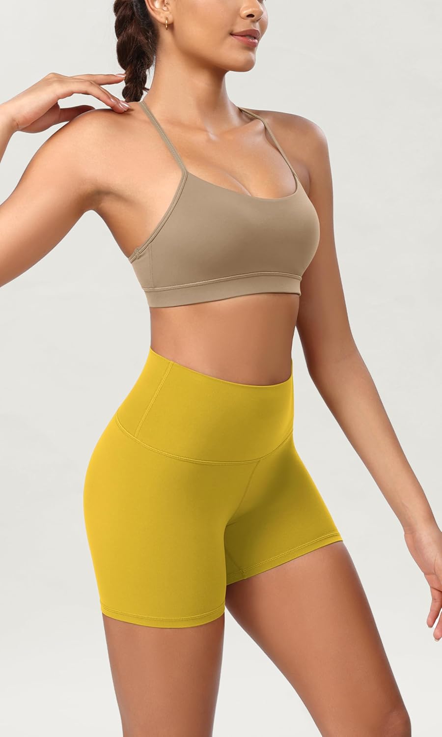 ODODOS ODCLOUD 2Pack Lounge Yoga Shorts for Women 4quot  6quot  8quot 10quot High Waist Buttery Soft Biker ShortsBlackmango Mint