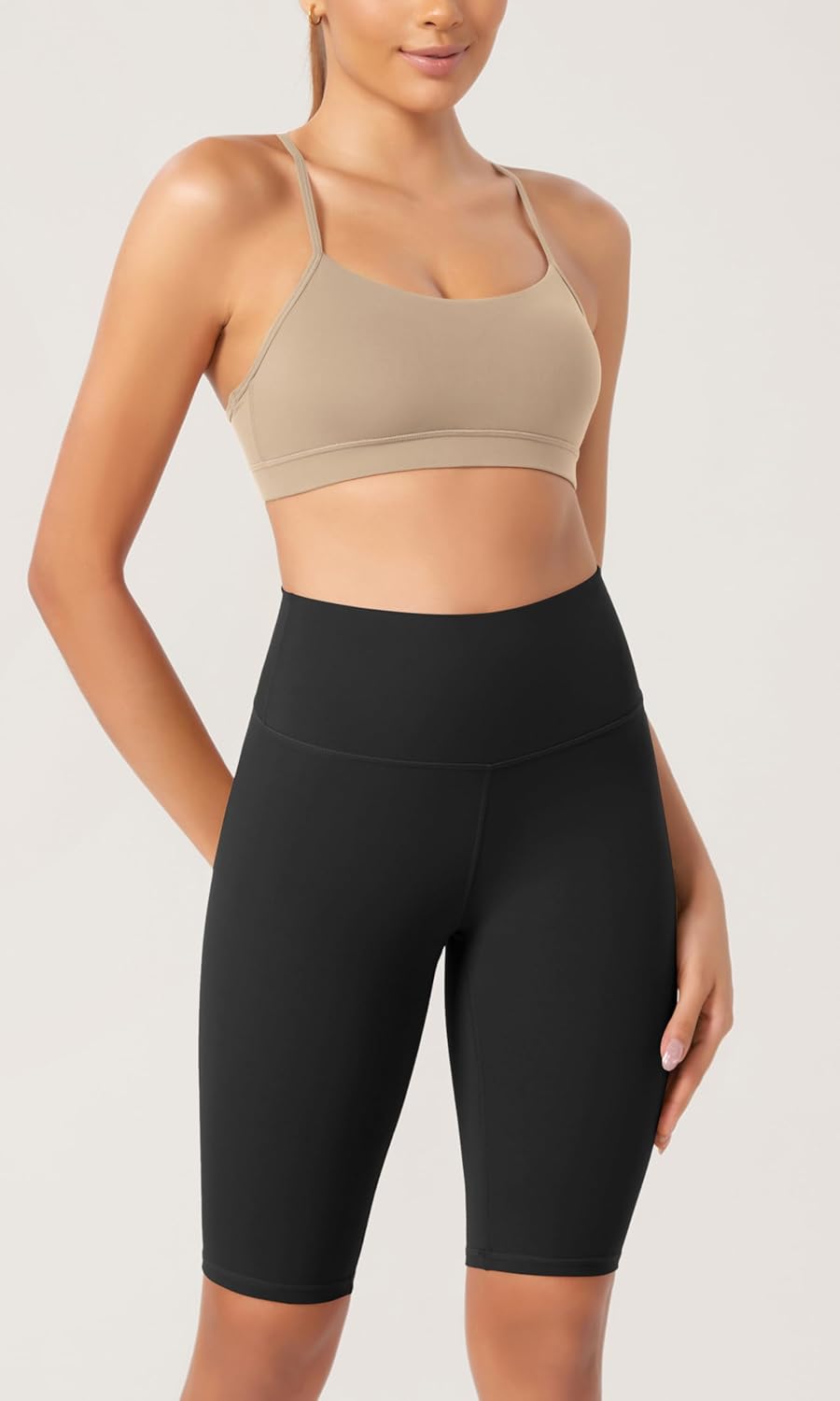 ODODOS ODCLOUD 2Pack Lounge Yoga Shorts for Women 4quot  6quot  8quot 10quot High Waist Buttery Soft Biker ShortsBlackonyx Black Grey