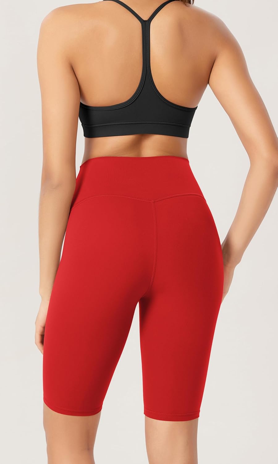 ODODOS ODCLOUD 2Pack Lounge Yoga Shorts for Women 4quot  6quot  8quot 10quot High Waist Buttery Soft Biker ShortsBlackred