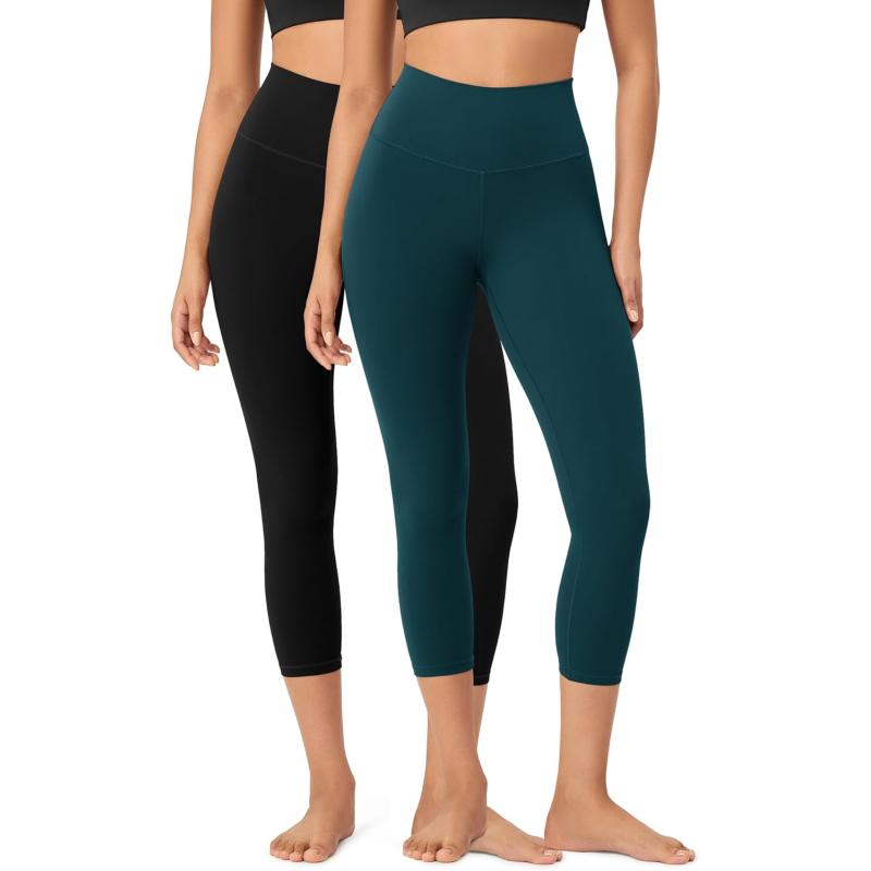 ODODOS ODCLOUD 2Pack Buttery Soft Lounge Yoga Leggings for Women 23quot  25quot 28quot High Waist Yoga PantsBlackforest Teal