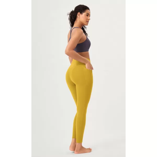 ODODOS 2 Pack Buttery Soft Cross Waist Leggings with Pockets for Women ODCLOUD 25quot  28quot Crossover Lounge Yoga PantsBlackmango Mint