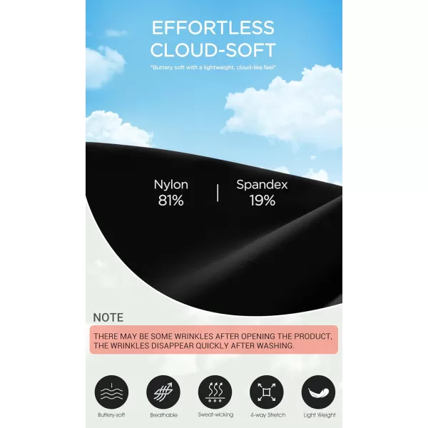 ODODOS Cloud Feeling Cross Waist Yoga Shorts for Women 6quot Crossover High Waist Lounge Biker ShortsBlack