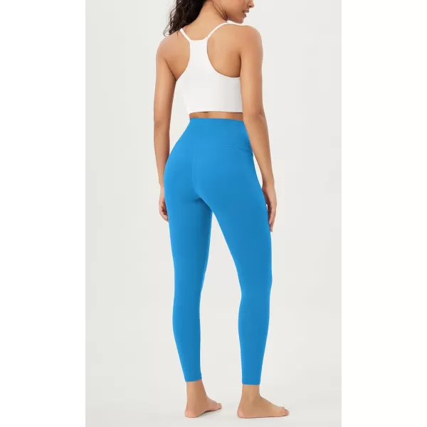 ODODOS Cloud Feeling Crossover 78 Leggings with Pockets for Women 25quot  28quot V High Wasit Lounge Yoga PantsAzure